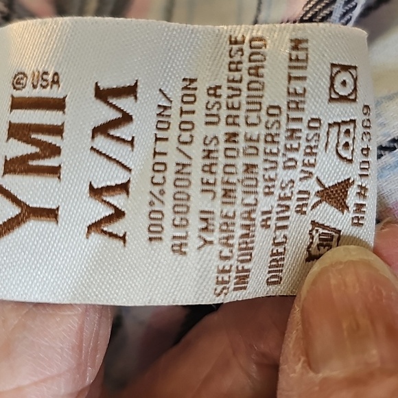 YMI USA Plaid Button-Up Shirt W/pearl Snaps. Size Meduim. Cotton - Picture 8 of 9